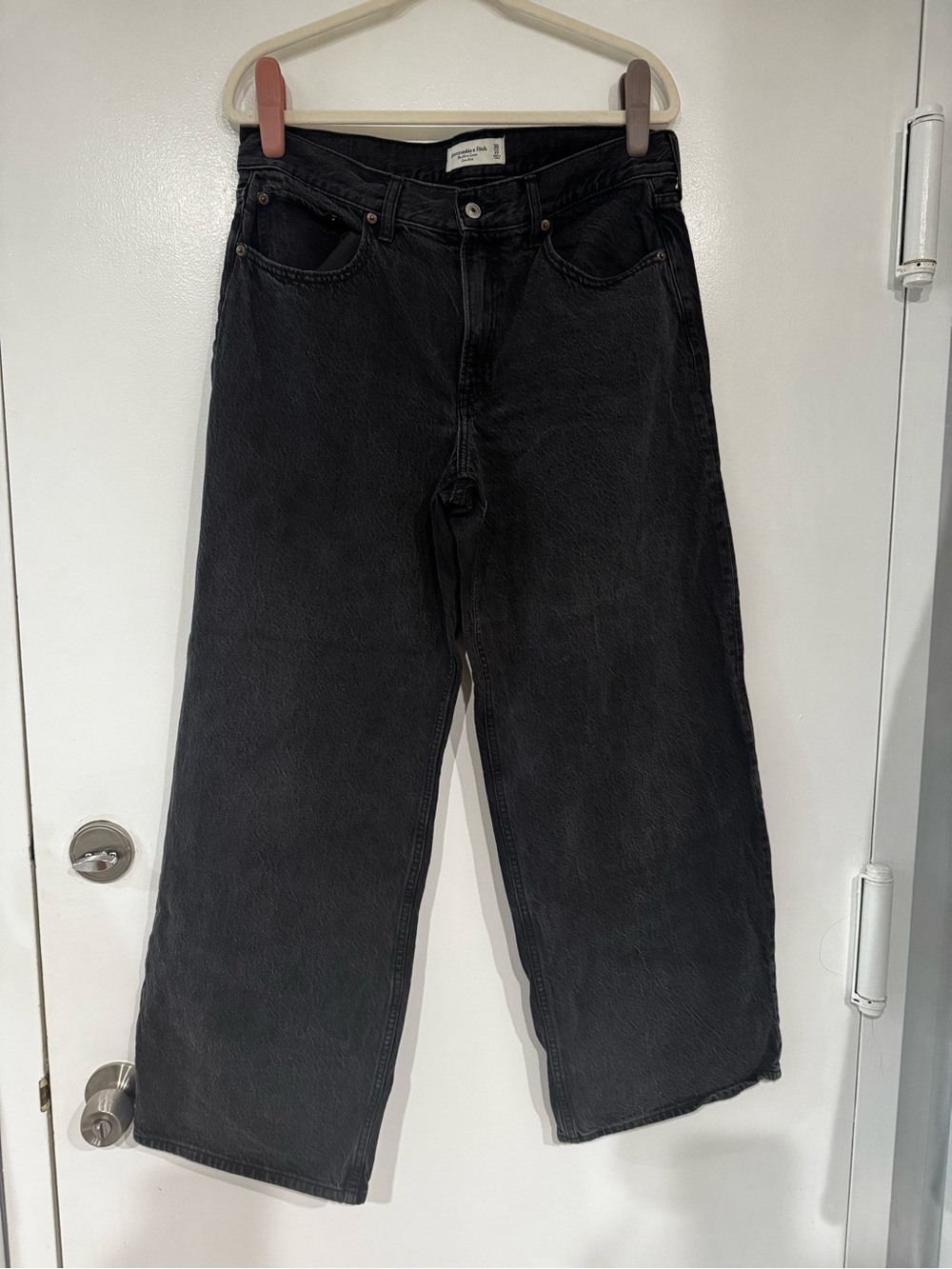 Abercrombie & Fitch washed Black low rise ultra loose Jean